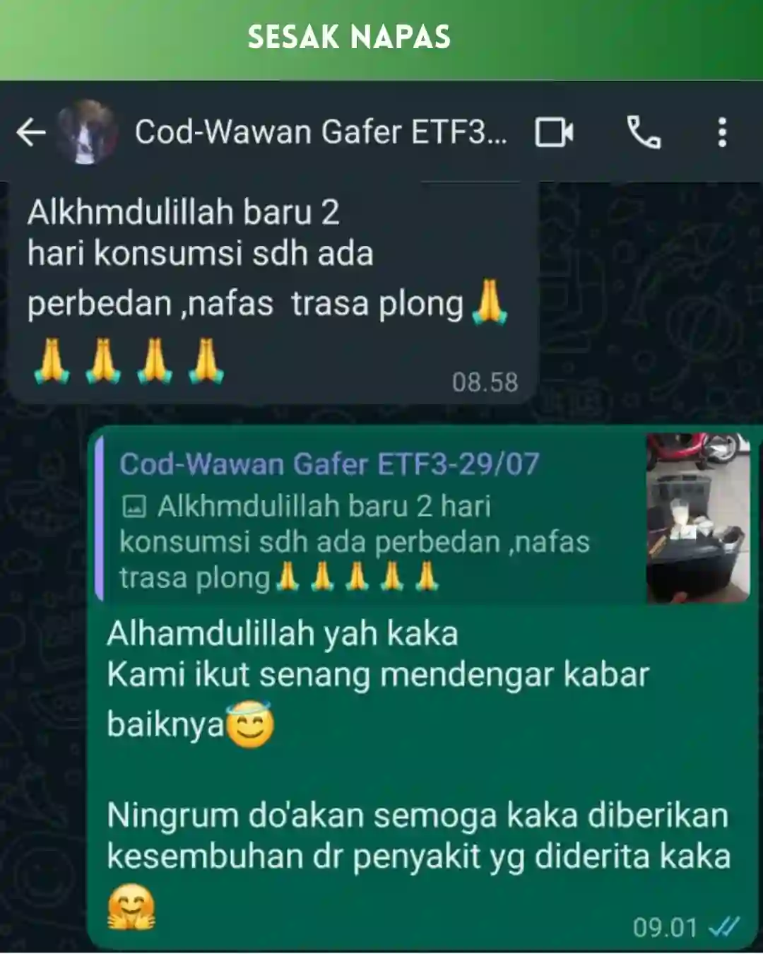 Testimoni pelanggan Etafit 7